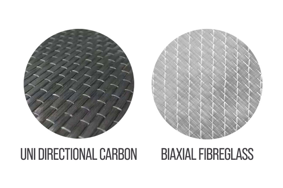 Hybrid Carbon and Fiberglass Layup