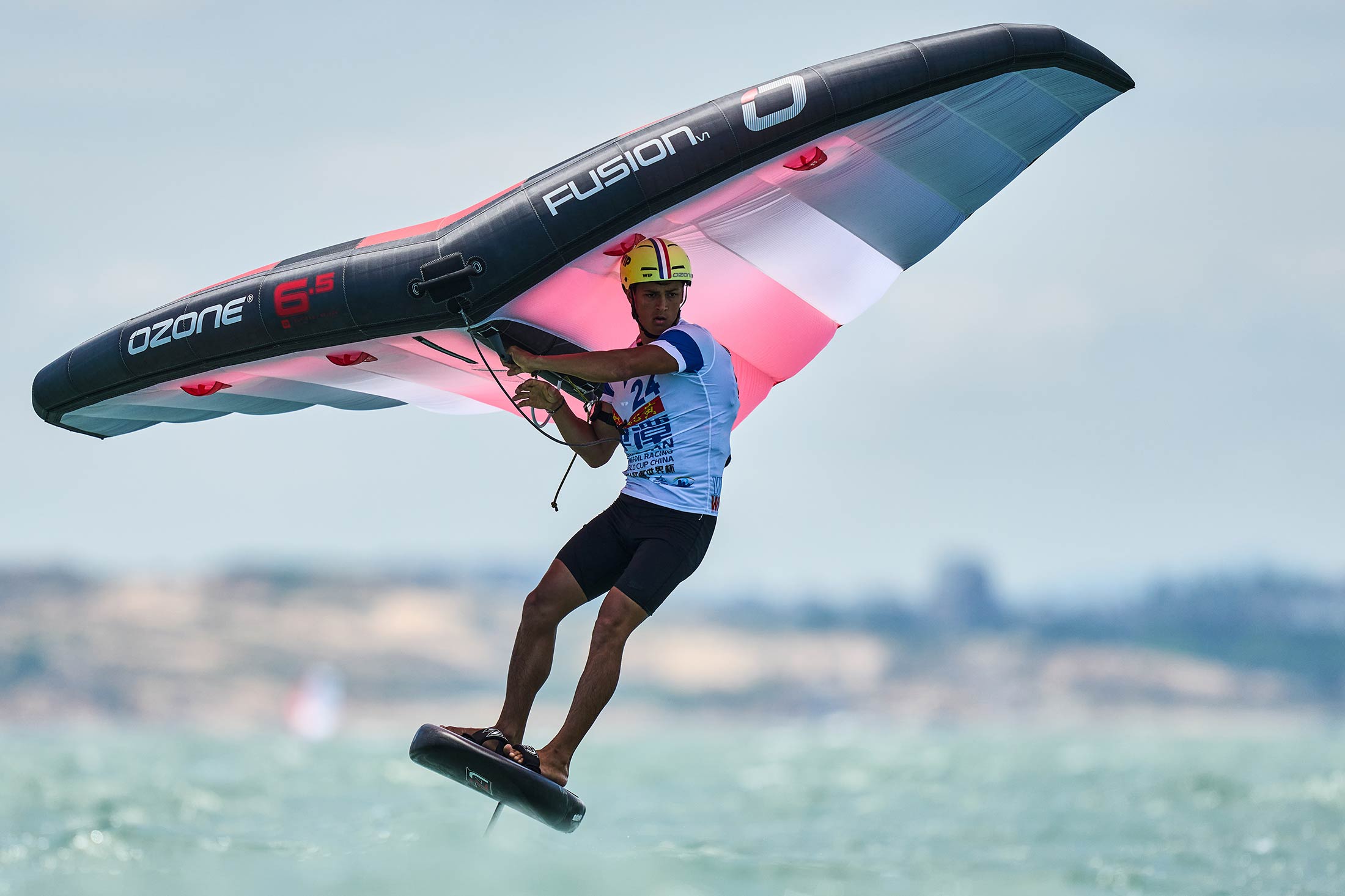 Mathis Ghio wingfoil racing in China - photo Robert Hajduk - IKA Media