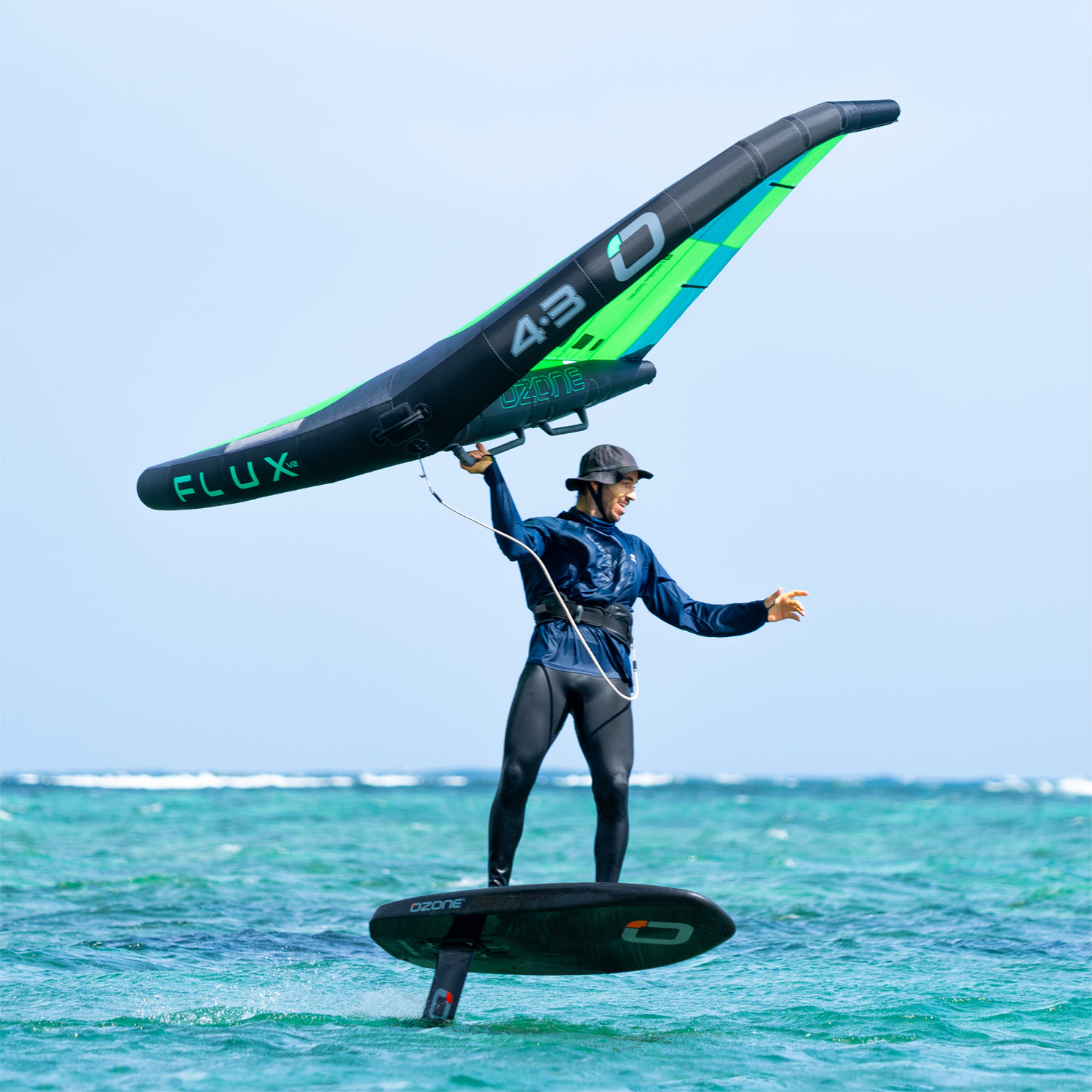 RIGID POWER HANDLES
Borrowed from our Flow wing, the Flux V2 features extended, EVA-covered carbon h