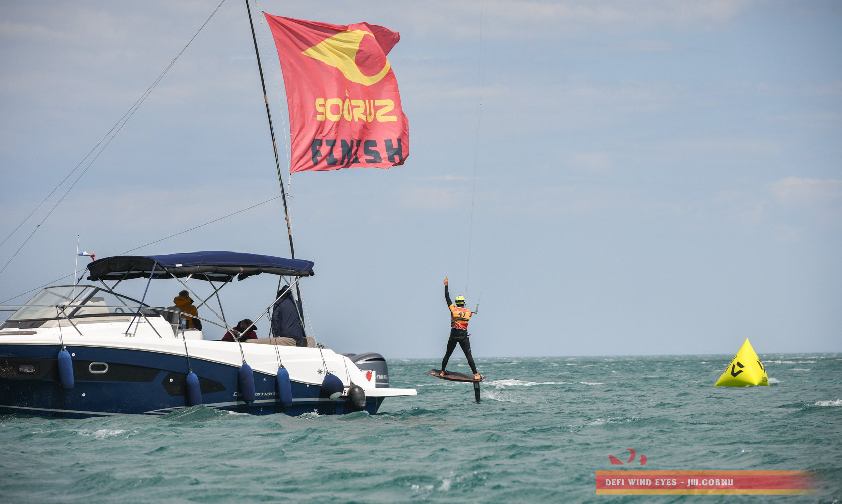 OZONE DOUBLES UP AT DEFI KITE
Ozone team rider Axel Mazella doubled up on his success on home waters