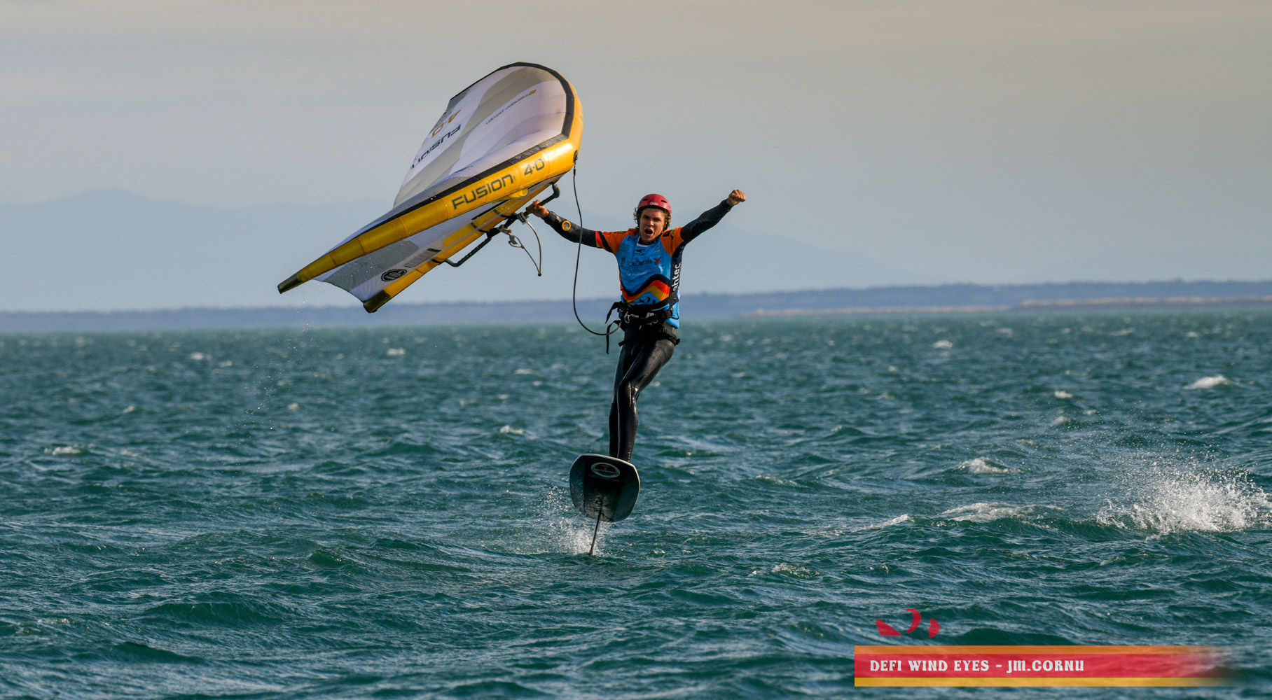Five of the top ten men at the finish competed on the FusionV2 Ultra-X. Olympic kitefoiler, Axel Maz